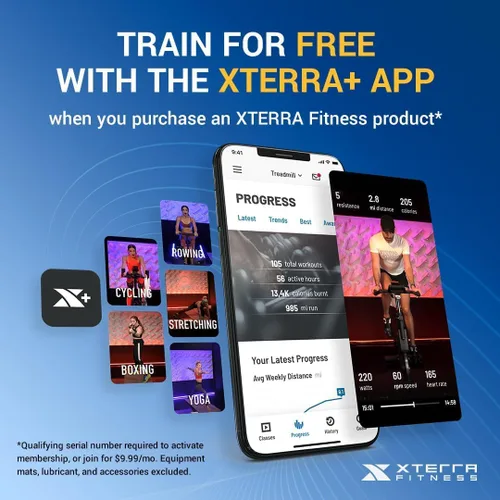 Vista 2 de XTERRA Bicicleta estática plegable para fitness, capacidad de peso de 225 libras