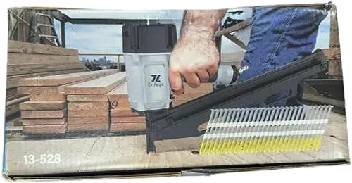 Vista 6 de Zeluga 13-528 21 grados 2-3/8 "x 113" Cabeza redonda Anillo Shank Tira de plástico Brillante Collated Framing Nails, 5000/Caja