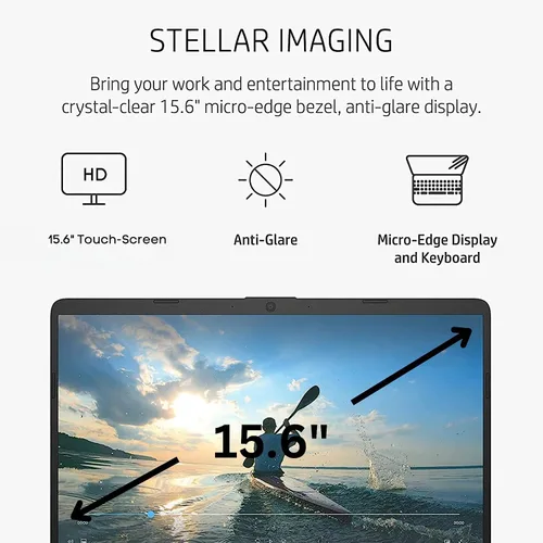 Vista 6 de HP Pavilion - Laptop antirreflejos con pantalla táctil HD de 15.6", 16 GB de RAM, almacenamiento SSD de 1 TB, procesador Intel Core de hasta 4.1