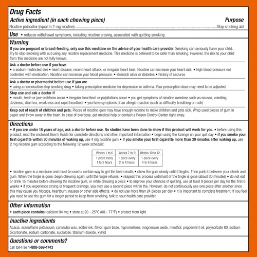 Vista 12 de Nicorette goma de mascar de nicotina de 2 mg para ayudar a dejar de fumar - Ayuda para dejar de fumar con sabor a frutas refrescantes, 20