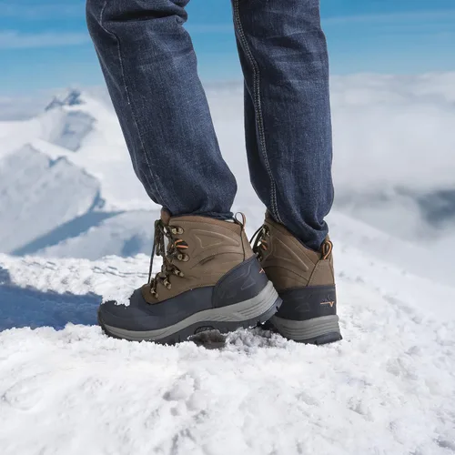 Vista 7 de NORTIV 8 170410 - Botas de nieve y senderismo de construcción con aislamiento y resistente al agua para el invierno para hombre