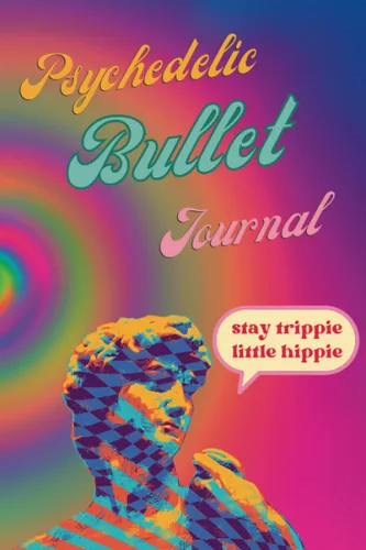 The Bullet Journal Psychedelic Aesthetic Dot Notebook for Art, Lists, Doodles, and Weekly Planning, 6x9 250 Page