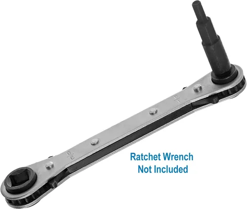 Vista 3 de A.I.FORCE Adaptadores de llave hexagonal de 2 piezas para HVAC, apertura de llave cuadrada de 1/4 pulgadas, acero al carbono, acero de aleación