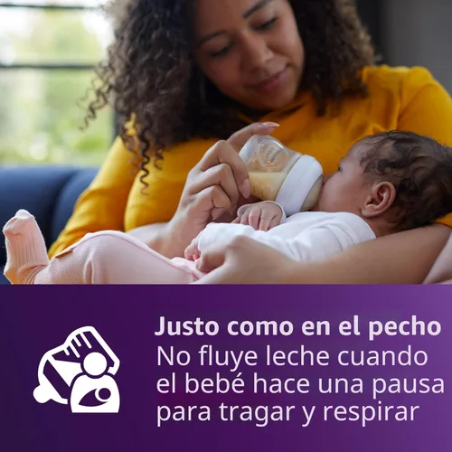 Vista 4 de Philips AVENT - Biberón natural con boquilla de respuesta natural, transparente, 4 onzas, paquete de 4, SCY900/04