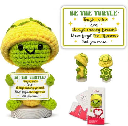 Gossby Crochet de tortuga positiva: nunca olvides la diferencia que haces Sé la tortuga: calma dura y siempre avanzando