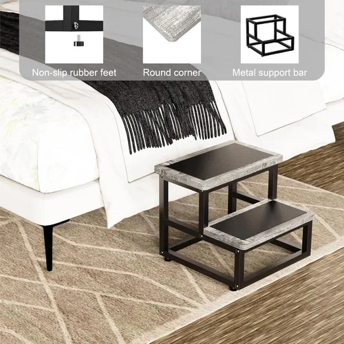 Vista 22 de Taburete de pie para adultos y niños, taburete resistente para armario, taburete de pie resistente para cocina, baño, dormitorio, soporta hasta 500