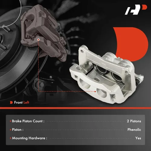 Vista 2 de A-Premium Conjunto de pinza de freno de disco con soporte compatible con Subaru Forester 2019, Impreza 2017-2018, Crosstrek 2018-2020 - Lado