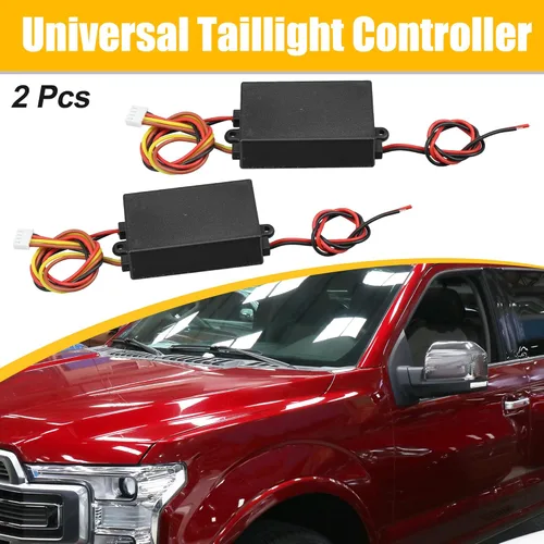 Vista 2 de X AUTOHAUX 2 piezas módulo de flash LED universal controlador de luz trasera de coche luz LED de cola 3 pasos secuencial dinámico perseguir módulo