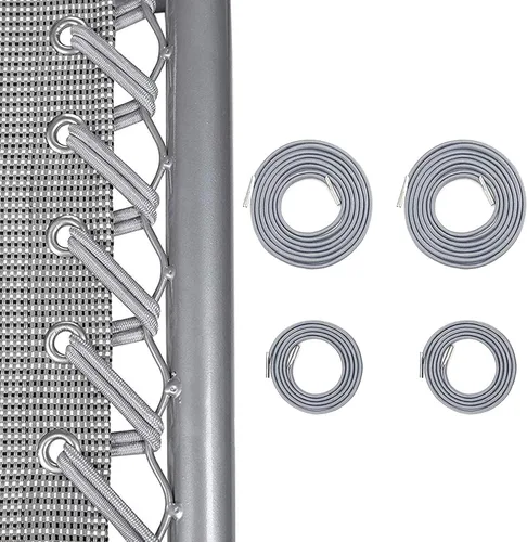 Vista 9 de Cables de repuesto profesionales para silla de gravedad cero (4 cuerdos), herramienta de reparación reclinable de gravedad cero para silla de Negro