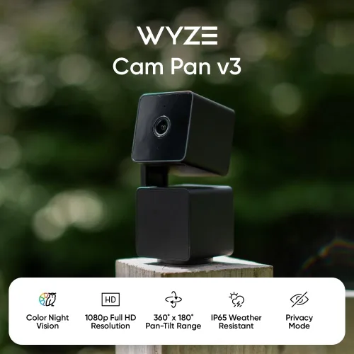 WYZE Cámara de seguridad CAM PAN V3 - Negro