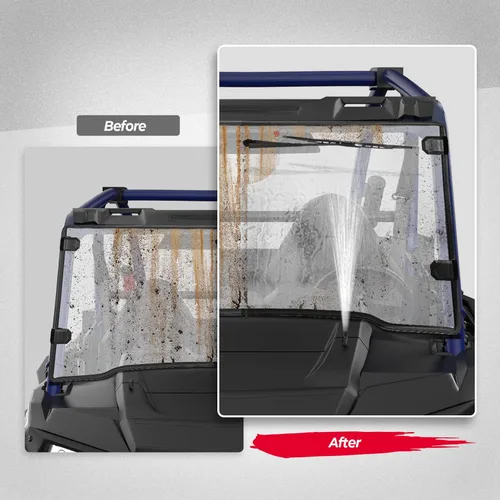 Vista 3 de Kit de bomba universal para limpiaparabrisas de coche de KEMIMOTO con recipiente de líquido, interruptor de botón de chorro de bomba, tanque