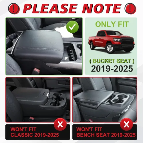 Vista 195 de Muslogy Funda para reposabrazos de consola central apta para Chevy Silverado/Tahoe y GMC Sierra/Yukon 2007-2013, cómoda almohadilla