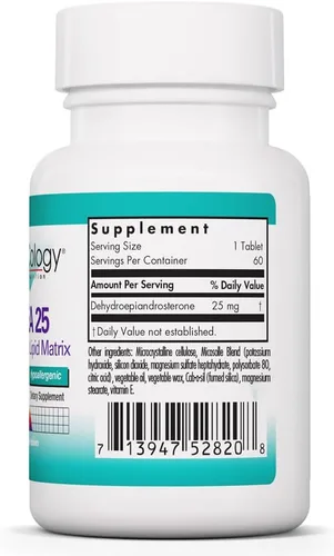 Vista 2 de Nutricology Dhea 25 mg comprimidos de liberación sostenida, 60