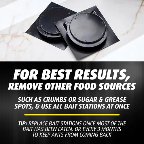 Vista 8 de Ortho Orthene Ant Killer Ant Bait - Asesino de hormigas de interior, mata a la reina y la colonia, 12 estaciones de cebo