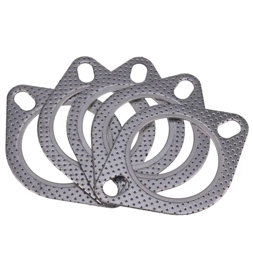 Vista 2 de IEQFUE 5 juntas de brida compatibles con turbocolectorcabezal hacia abajodescenso brida de tubería de descarga 2 pernos 2.5 pulgadas 2.441 in