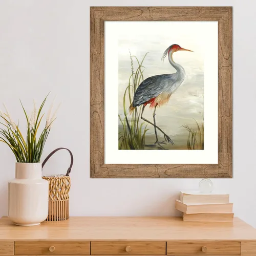 Vista 5 de Amanti Art Framed Wall Art Print 24x20 Grey Heron by Aimee Wilson, Animals Wall Art, Rustic Farmhouse Decor, Small Poster Painting Artwork for