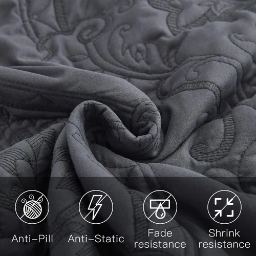 Vista 13 de CHIXIN - Juego de colcha tamaño King/Cal King extragrande, diseño de Navidad, microfibra ligera y suave, 4 piezas