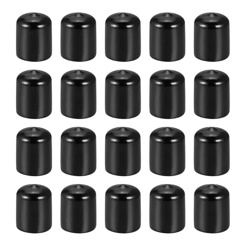 Vista 26 de DMiotech Paquete de 20 protectores de rosca de tornillo negros de identificación de 0.079 pulgadas (0.079 in), tapas de goma para pernos