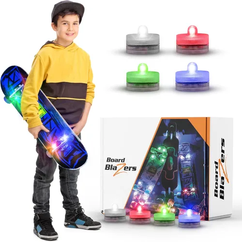 Vista 9 de Board Blazers Luces LED para Skateboard con Efecto Underglow - Regalo Ideal para Skateboard - Luz LED Perfecta para Longboard o Luz para Scooter