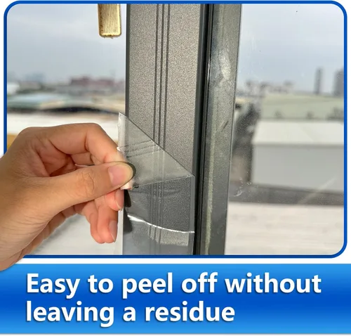 Vista 6 de WENSSKKU Cinta de Sellado Transparente contra la Intemperie para Ventanas para Invierno, 2 Pulgadas x 55 Yardas Cinta de Sellado Aislante