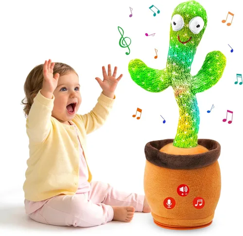 Juguetes para bebés, juguete de cactus que habla bailando, regalos interactivos para niños y niñas, imitando el canto y el cactus repetitivo,