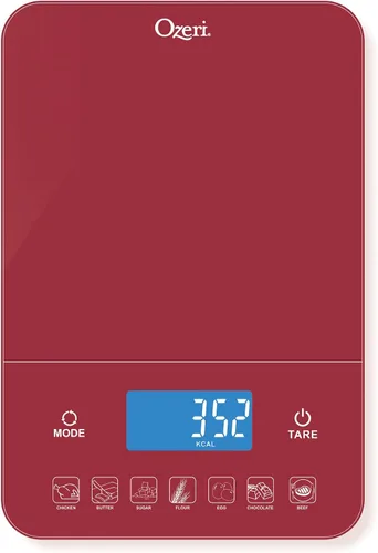Vista 3 de Ozeri Touch III - Báscula digital de cocina con contador de calorías, 22 libras (22.0 lbs)