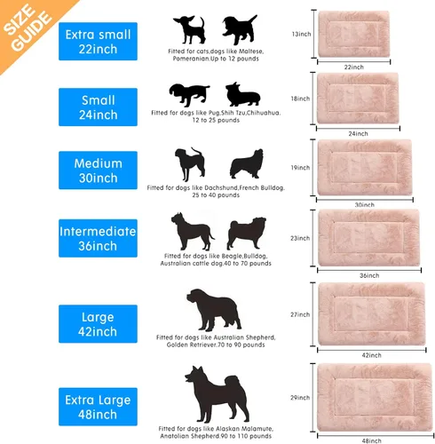 Vista 2 de Camas para Perros Almohadilla de Jaula para Perros Grandes Cama de Jaula para Perros Ultra Suave Lavable y Antideslizante Almohadilla de Perrera
