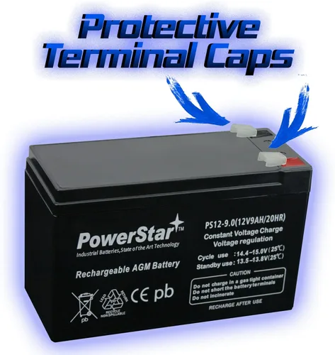 Vista 2 de POWERSTAR Batería sellada de plomo ácido (SLA) de 12V 9Ah para 7.2AH compatible con APC IBM Belkin UPS Backup