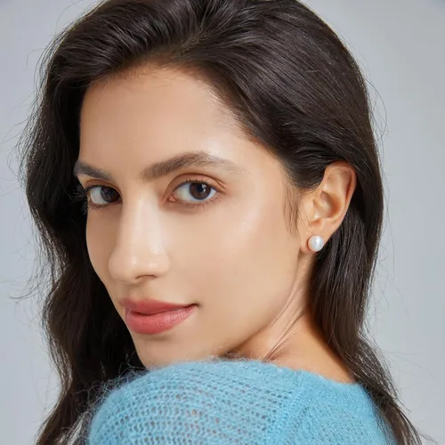 Vista 10 de Natural Stone Stud Earrings for Women 8mm Sterling Silver Genuine Gemstone Earrings Handmade Sterling Silver Crystal Stud Earrings for Women