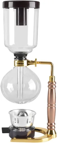 Vista 12 de JITEM Cafetera Syphon Cafetera de estilo japonés al vacío de vidrio sifón percoladores 3-5 tazas de vidrio de mesa de sifón cafetera para café o té