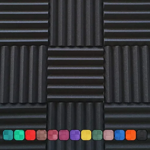 Paneles de espuma acústica profesional estilo cuña de 12 x 12 x 2 pulgadas, paquete de 4, espuma de estudio para amortiguación de sonido e Carbón