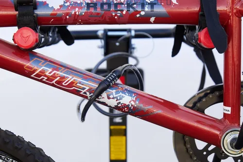 Vista 5 de Cable de bloqueo de bicicleta BRINKS de 5 pies con combinación preestablecida, cable de combinación para cerradura de bicicleta cubierto de vinilo