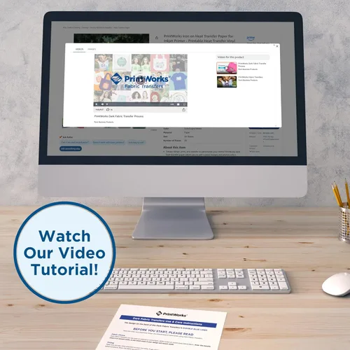 Vista 6 de Printworks - transferencias de impresiones por inyección de tinta, para camisetas oscuras