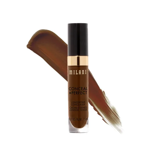Vista 16 de Milani Conceal + Perfect Corrector de Larga Duración de Cobertura Completa Infundido con Ácido Hialurónico y Vitamina E, Cubre Ojeras, Manchas e