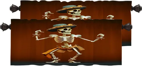 Vista 86 de Cortinas opacas de mármol abstracto blanco y gris para ventanas, cenefas opacas de poliéster multicapa para cocina, paquete de 2 unidades, 26 x 24