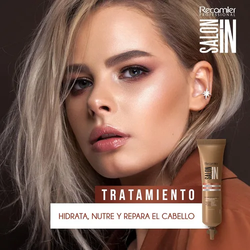 Vista 2 de Recamier Salon In Pro Hydra Repair SOS Single Shot Cabello seco y dañado hidrata nutre y repara instantáneamente 0.5 onzas líquidas