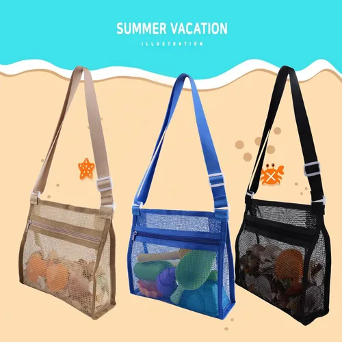 Vista 4 de MUYIZI Bolsas de Concha de Playa para Recoger Conchas - Bolsas de Malla para Niños y Adultos