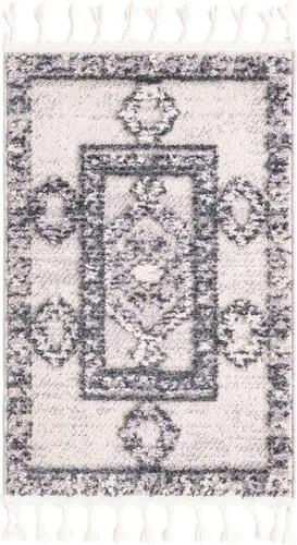 Vista 3 de Unique Loom Cherokee Collection Alfombra de área - Boone (2' x 3' 1" Rectángulo, Arena/Gris)