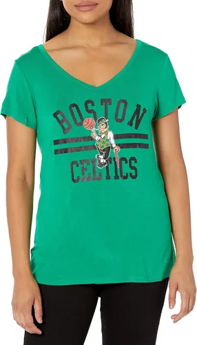 Vista 20 de Ultra Game Camiseta de mujer NBA Oficial con cuello en V y strass de manga corta