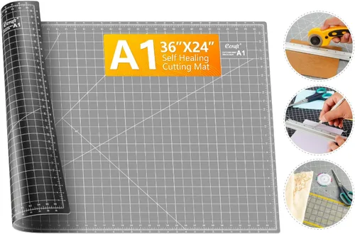 Vista 10 de Ecraft Alfombrilla de Costura Autorreparable de 24"x36": Alfombrilla Grande de Doble Cara Verde de 5 Capas para Manualidades, Alfombrilla de Corte