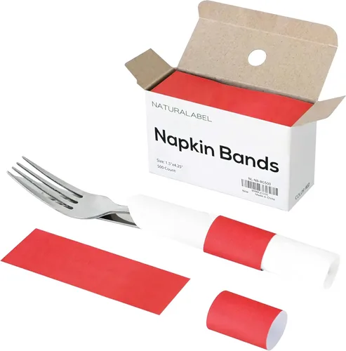 Vista 8 de NATURALABEL 500 servilleteros de papel con caja, servilletas autoadhesivas, para comidas familiares, fiestas de cumpleaños, bodas, celebraciones