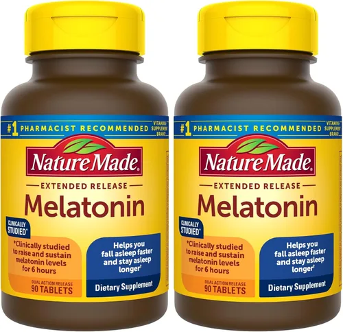 Vista 8 de Nature Made Tabletas de liberación prolongada de melatonina de 4 mg, suplementos de sueño para adultos, ayuda para dormir 100% libre de drogas, 90