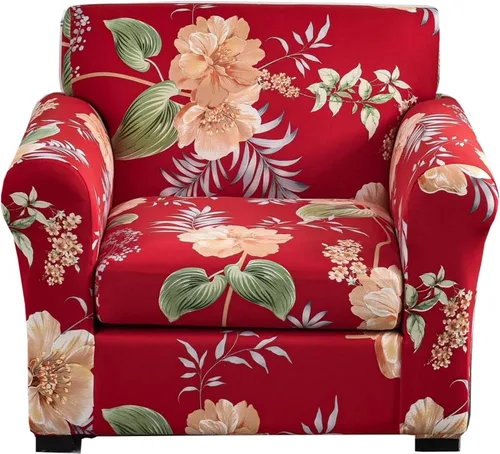 Vista 92 de Fundas elásticas para sofá de 1/2/3 cojines, funda estampada con fundas de cojín de asiento separadas, fundas de sofá lavables, protector de muebles