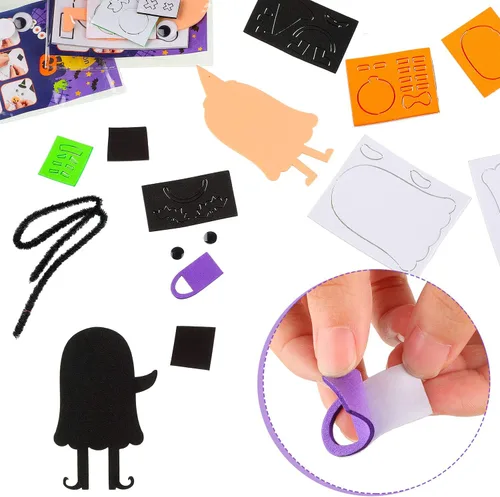 Vista 4 de Weewooday Kit de manualidades de Halloween, 12 unidades, diseño de fantasma, imán para nevera