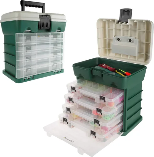 Vista 8 de Wakeman - Organizador de caja de aparejos de plástico duradero y suministros para manualidades
