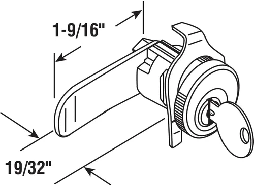 Vista 2 de Prime-Line MP4300 - Cerradura para buzón alimentada con cubierta antipolvo, níquel (paquete individual)