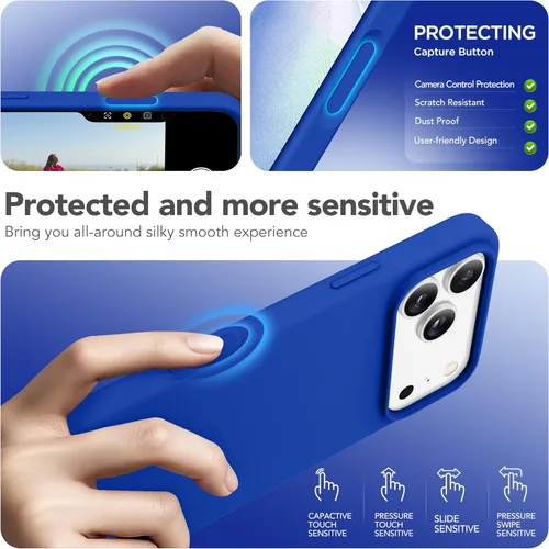 Vista 957 de GONEZ Funda magnética para iPhone 14, compatible con Magsafe, con protector de pantalla + protector de cámara, forro de microfibra antiarañazos