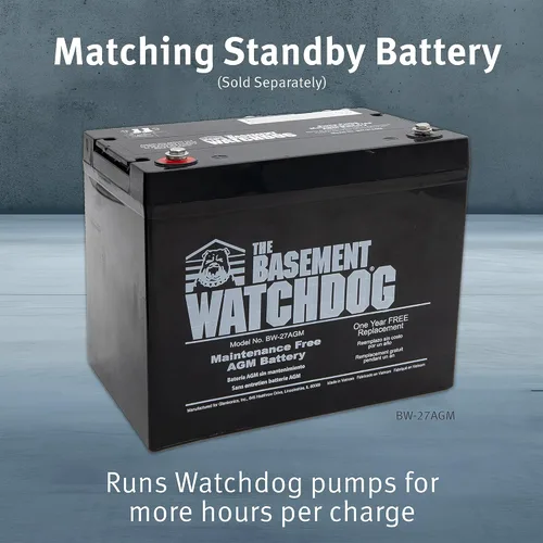 Vista 6 de The Basement Watchdog Special CONNECT - Sistema de bomba de sumidero de respaldo de batería - Hasta 2,600 GPH - Compatible con WiFi con módulo