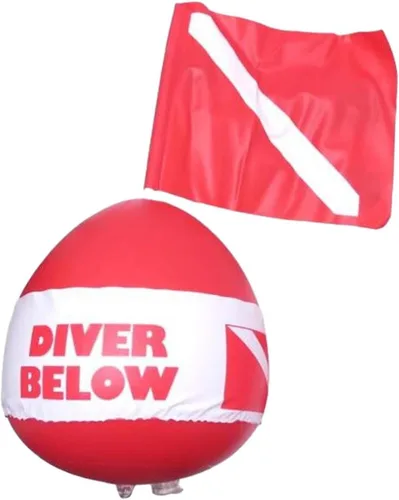 Boya Ball Diver Under Ball, con bandera de buceo, PVC, flotador inflable, flotador inflable para buceo al aire libre, buceo