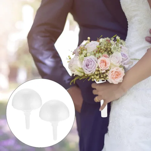 Vista 8 de Abaodam 3 juegos de soporte de espuma para ramo de novia, mango de ramo de novia, base floral de boda con soporte para ramo para mujeres, nupciales
